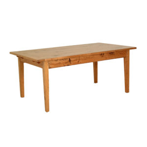 Drawleaf Table with straight legs and straight apron in natural finish by MacKenzie Dow Fine Furniture