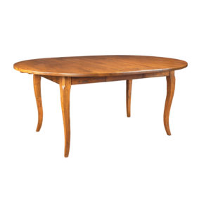 Round Extension Table with Chateau legs and Straight Apron in Malt Finish by MacKenzie Dow Fine Furniture