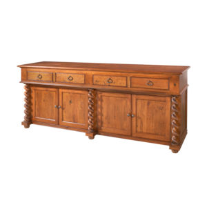 English Country Buffet in Malt finish with standard hardware by MacKenzie Dow Fine Furniture