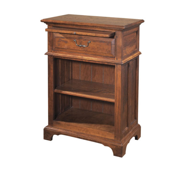 Nightstand with One Drawer and One Shelf shown in Wheatland Finish by MacKenzie Dow Fine Furniture