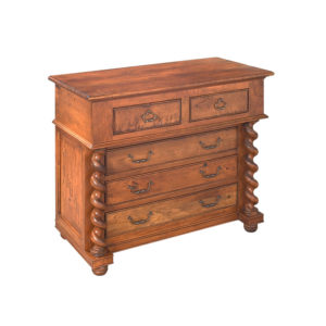 English Country Commode in Malt finish with standard hardware by MacKenzie Dow Fine Furniture