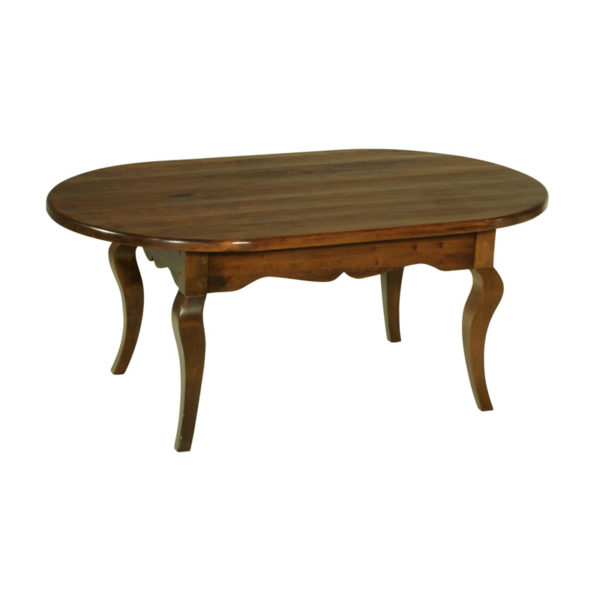 Oval Cocktail Table with French Legs in Wheatland Finish by MacKenzie Dow