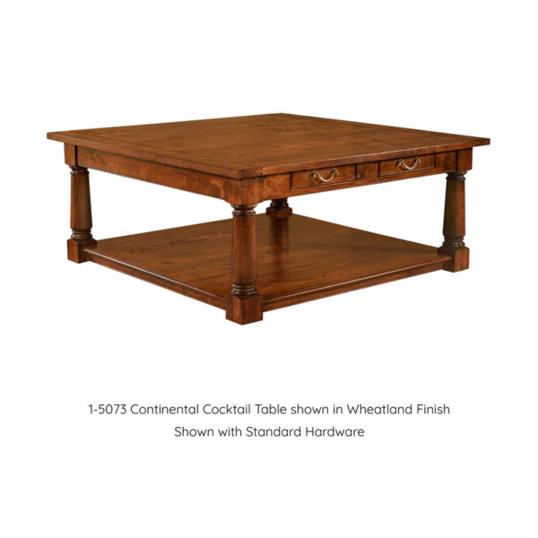 Continental Cocktail Table in Wheatland Finish by MacKenzie Dow Fine Furniture