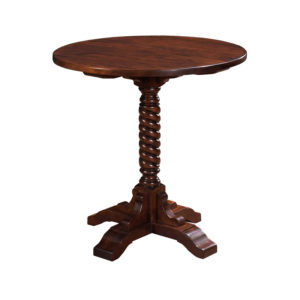 Twisted Pedestal Cricket Table in Wheatland Finish by MacKenzie Dow Fine Furniture