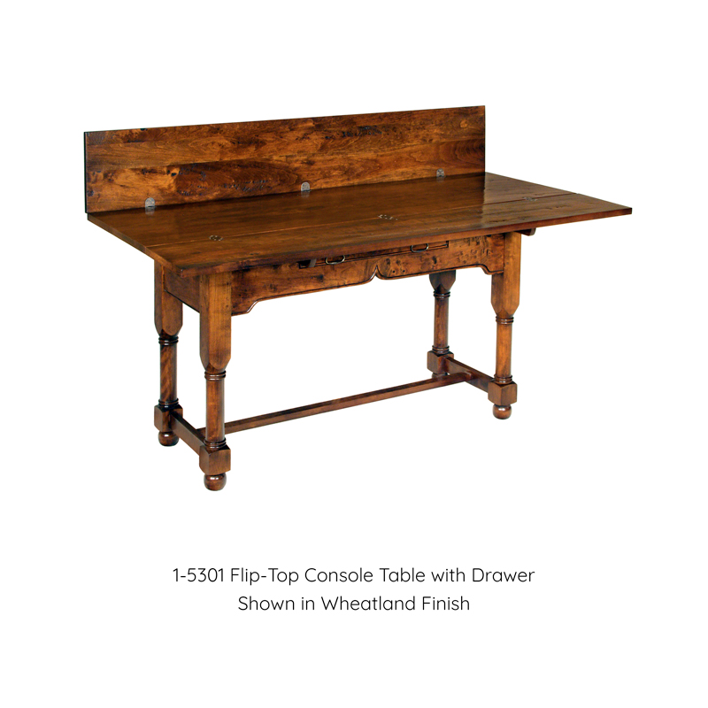 Flip Top Console Table Mackenzie Dow, Counter Height Console Table With Drawers