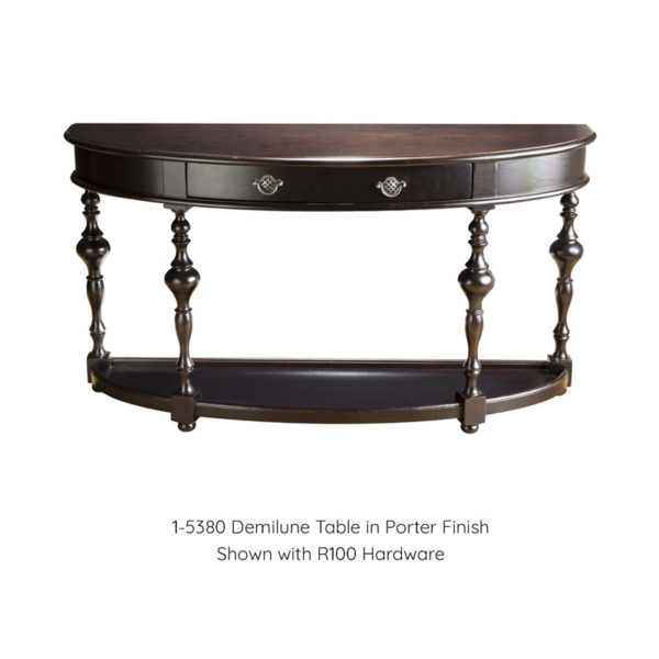 Demilune Table in Porter Finish by MacKenzie Dow Fine Furniture