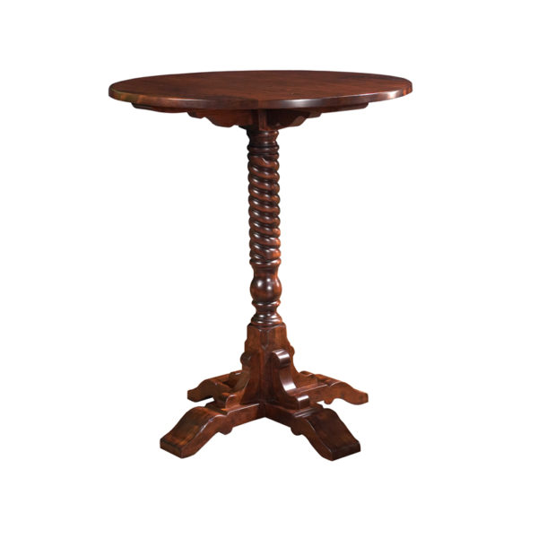 Twisted Pedestal Pub Table in Wheatland Finish by MacKenzie Dow Fine Furniture
