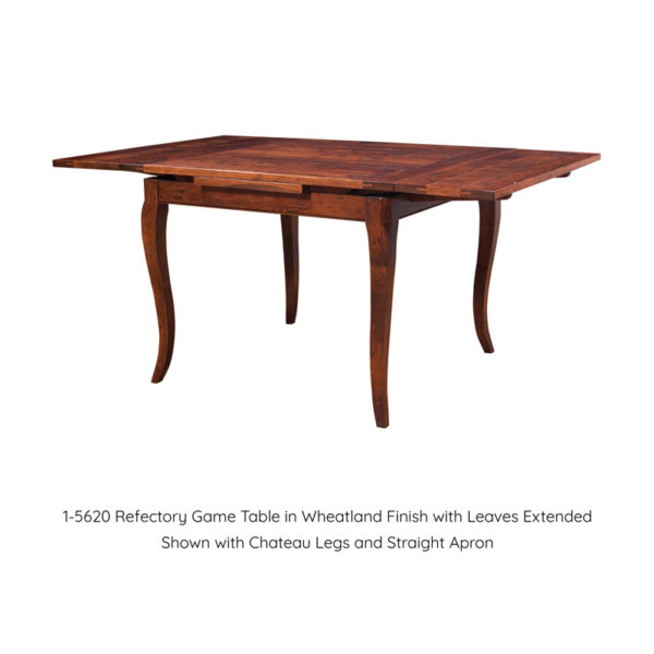 Refectory Game Table with Chateau Legs in Wheatland Finish by MacKenzie Dow Fine Furniture