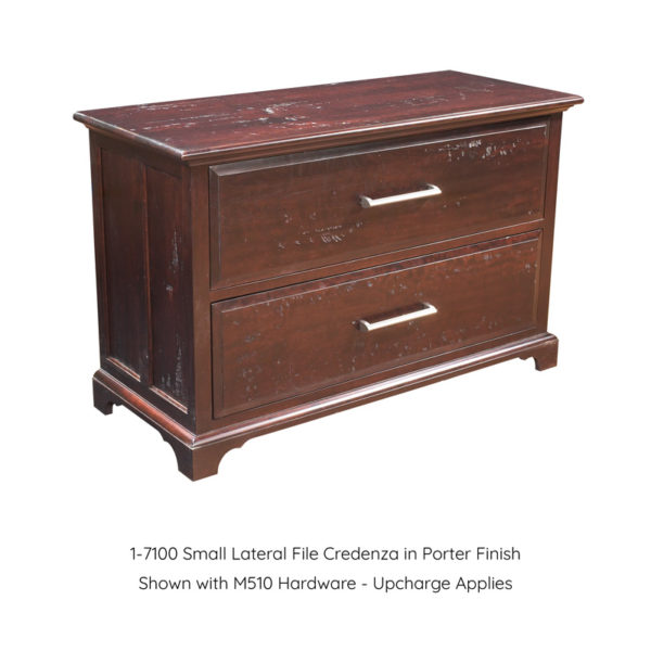 Small Lateral File Credenza in Porter Finish with Premium Hardware by MacKenzie Dow Fine Furniture