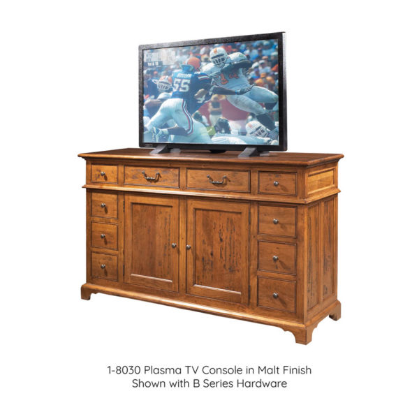 Plasma TV Console in Malt Finish by MacKenzie Dow Fine Furniture