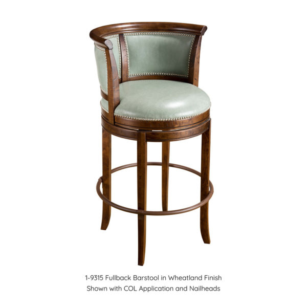 Fullback Barstool with COL application in wheatland finish by MacKenzie Dow Fine Furniture