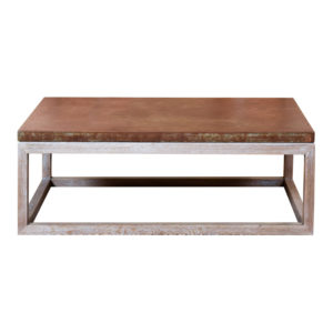 Sonora Cocktail Table with an Oak base and Concrete top by MacKenzie Dow Fine Furniture