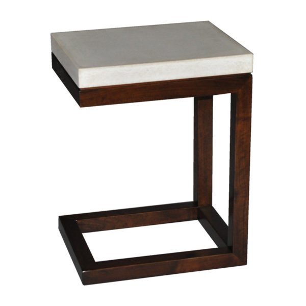 Sonora Chairside Table with Concrete top by MacKenzie Dow Fine Furniture