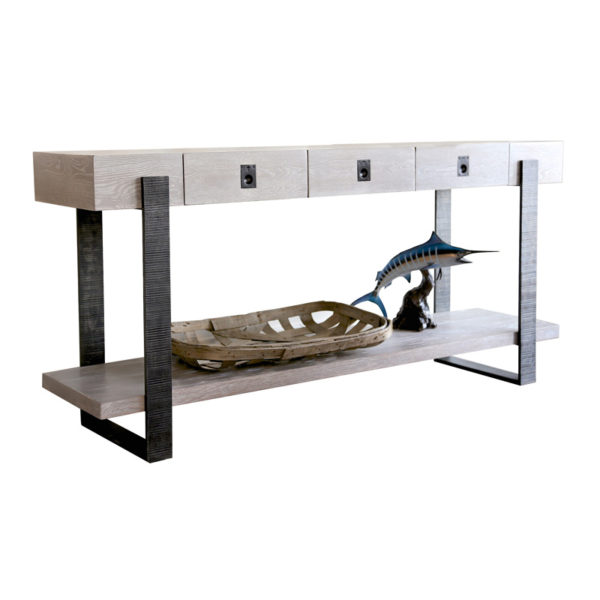 Boathouse Metal Console Table by MacKenzie Dow