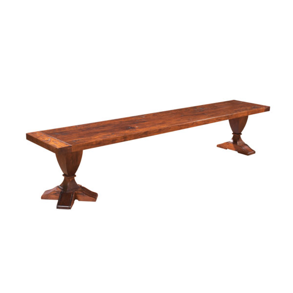 Toscana Manor Dining Bench in Wheatland Finish by MacKenzie Dow Fine Furniture