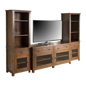 Classic Elements Pier Cabinet and TV Console in Wheatland Finish by MacKenzie Dow Fine Furniture