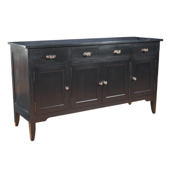 Piccadilly Four Door Buffet in Black finish by MacKenzie Dow Fine Furniture