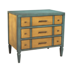 Hyde Park Chairside Chest in two tone finish by MacKenzie Dow Fine Furniture