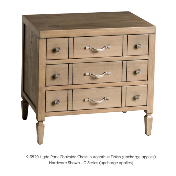 Hyde Park Chairside Chest in Acanthus Finish by MacKenzie Dow Fine Furniture