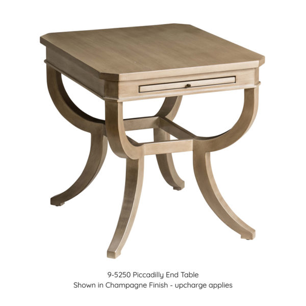 Piccadilly End Table in Champagne Finish by MacKenzie Dow Fine Furniture