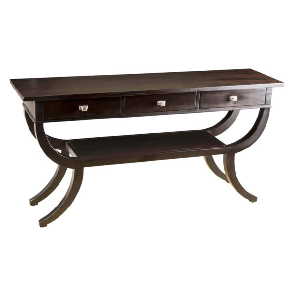 Piccadilly Sofa Table with Three Drawers in Porter Finish by MacKenzie Dow Fine Furniture
