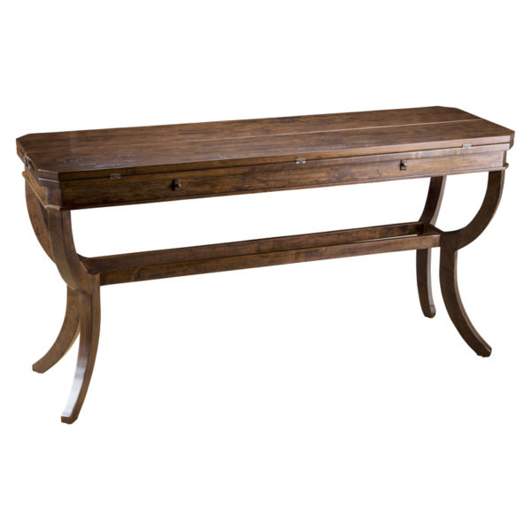 Piccadilly Flip Top Console Table in Wheatland Finish by MacKenzie Dow Fine Furniture