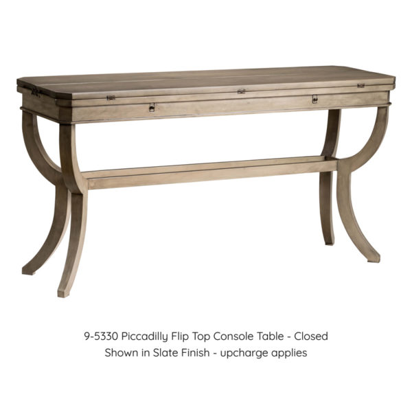 Piccadilly Flip Top Console Table in Slate Finish by MacKenzie Dow Fine Furniture
