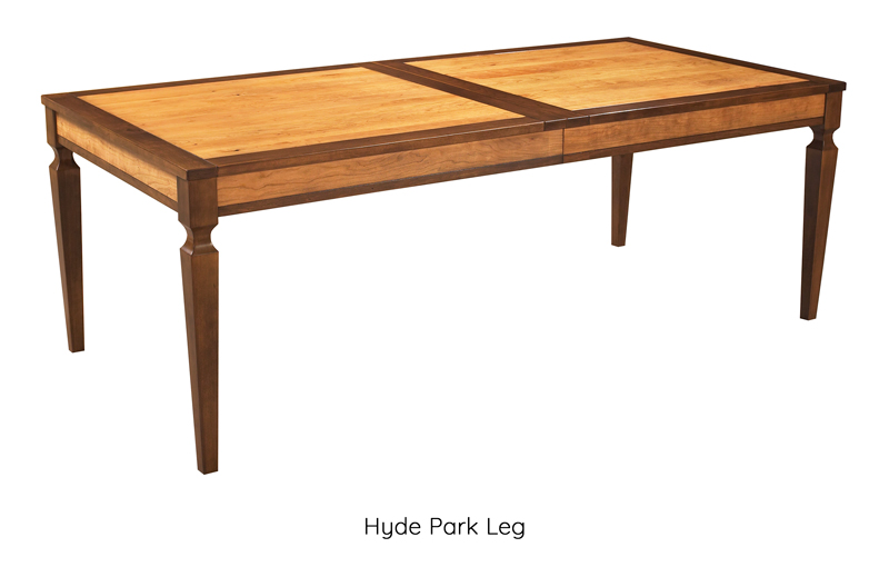 Hyde Park Dining Table by MacKenzie Dow Fine Furniture. Showing Hyde Park leg